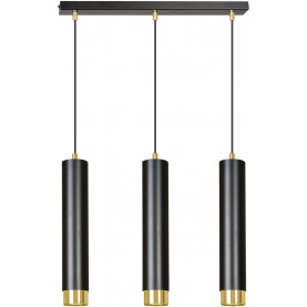 Kibo III black&gold tubes triple pendant lamp Emibig