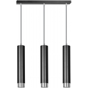 Kibo III black&chrome tubes triple pendant lamp Emibig