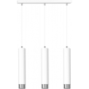 Kibo III white&chrome tubes triple pendant lamp Emibig