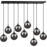 Stylizowana Lampa wisząca szklane kule Cosmo IX czarno-grafitowa Emibig do jadalni i salonu