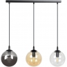 Stylizowana Lampa wisząca szklane kule Cosmo III czarny/multikolor Emibig do jadalni i salonu