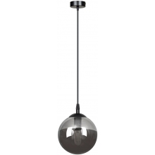 Stylizowana Lampa wisząca szklana kula Cosmo 12 czarno-grafitowa Emibig do jadalni i salonu