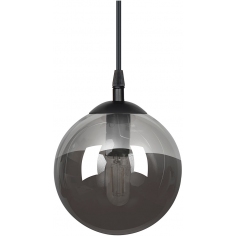 Stylizowana Lampa wisząca szklana kula Cosmo 12 czarno-grafitowa Emibig do jadalni i salonu