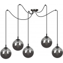 Gigi V black&graphite glass balls pendant lamp Emibig