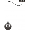 Stylizowana Lampa wisząca szklana kula Gigi 14 czarno-grafitowa Emibig do jadalni i salonu
