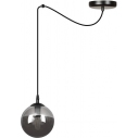 Gigi 14 black&graphite glass ball pendant lamp Emibig