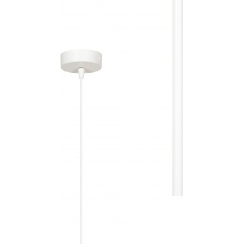 Stylizowana Lampa minimalistyczna wisząca tuba Selter 8 biała Emibig do jadalni i salonu