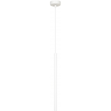 Stylizowana Lampa minimalistyczna wisząca tuba Selter 8 biała Emibig do jadalni i salonu