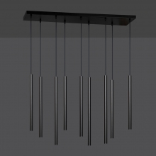 Stylizowana Lampa wiszące tuby Selter IX czarna Emibig do jadalni i salonu