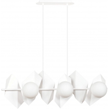 Stylizowana Lampa wisząca nowoczesna Drifton VI biała Emibig do jadalni i salonu