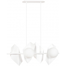 Stylizowana Lampa wisząca nowoczesna Drifton IV biała Emibig do jadalni i salonu
