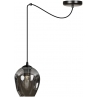 Stylizowana Lampa wisząca szklana "pająk" Level 14 czarno-grafitowa Emibig do jadalni i salonu