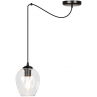 Stylizowana Lampa wisząca szklana "pająk" Level 14 czarno-przezroczysta Emibig do jadalni i salonu