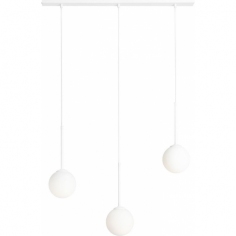 Bosso white III white glass balls triple pendant lamp Aldex