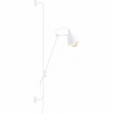 Dron white scandinavian wall lamp with adjustable arm Aldex