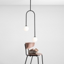 Nave black II white&black glass balls semi flush ceiling light Aldex