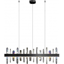 Stylowa Lampa wisząca kryształowa Arctic LED 100 czarna Step Into Design nad stół