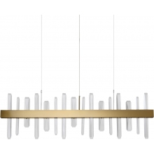 Stylowa Lampa wisząca kryształowa Arctic LED 100 złota Step Into Design nad stół