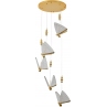 Stylowa Lampa wisząca designerska Bee V LED złota Step Into Design nad stół