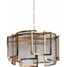 Stylowa Lampa wisząca kryształowa Imperio 80 złota Step Into Design nad stół