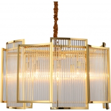 Stylowa Lampa wisząca kryształowa Imperio 80 złota Step Into Design nad stół