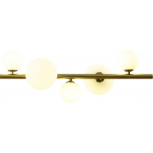 Stylowa Lampa wisząca szklane kule Milky Drop 120 biało-złota Step Into Design nad stół