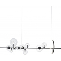 Stylowa Lampa wisząca szklane kule Orion Long 90 czarna Step Into Design nad stół
