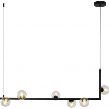 Stylowa Lampa wisząca szklane kule Simply 90 przezroczysto-czarna Step Into Design nad stół