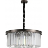 Stylowa Lampa wisząca kryształowa Sparkle Round 60 antracytowa Step Into Design nad stół