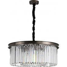 Stylowa Lampa wisząca kryształowa Sparkle Round 60 antracytowa Step Into Design nad stół
