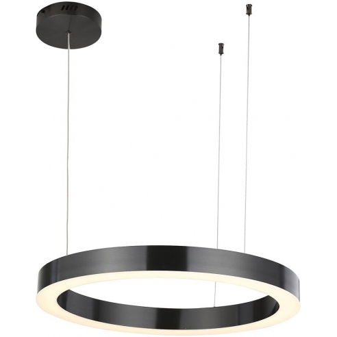 Stylowa Lampa wisząca okrągła Circle LED 60 tytanowa Step Into Design nad stół