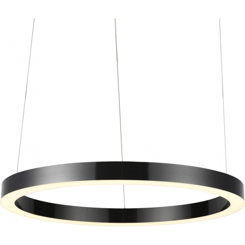Stylowa Lampa wisząca okrągła Circle LED 80 tytanowa Step Into Design nad stół