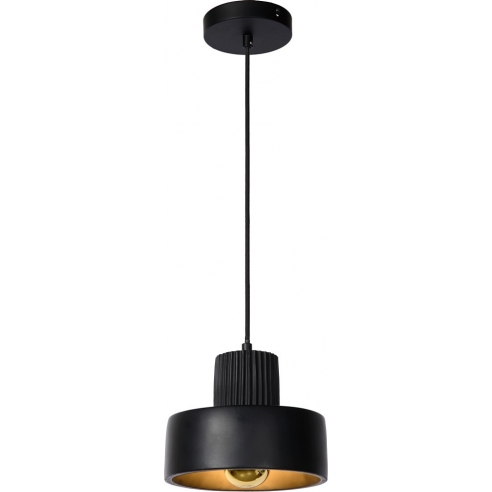Stylowa Lampa wisząca betonowa Ophelia 20 czarna Lucide do salonu