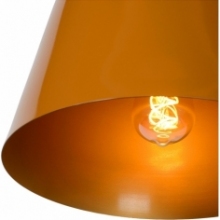 Stylowa Lampa wisząca metalowa Misha 31 żółty połysk Lucide nad stół