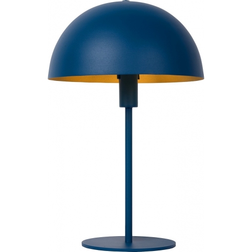 Elegancka Lampa stołowa "grzybek" Siemon niebieska Lucide do gabinetu i pracowni