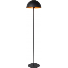 Stylowa Lampa podłogowa "grzybek" Siemon czarna Lucide do sypialni i salonu