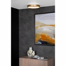 Stylowy Plafon okrągły glamour Vidal 28 LED matowe złoto Lucide do sypialni