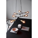 Josefine black industrial pendant lamps with 7 bulbs Nordlux