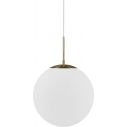 Grant 35 white&brass glass ball pendant lamp Nordlux