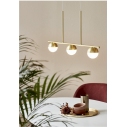 Lampa podłużna szklane kule Contina 90 biało-mosiężna Nordlux