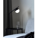 Lampa stołowa szklana kula Contina biało-czarna Nordlux