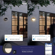 Lampy ogrodowe i zewnętrzne | Kinkiet zewnętrzy okrągły Ava Smart LED czarny Nordlux