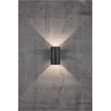 Lampy ogrodowe i zewnętrzne | Kinkiet elewacyjny Asbol LED czarny Norldux | Kinkiety zewnętrzne