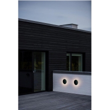 Lampy ogrodowe i zewnętrzne | Kinkiet zewnętrzny Artego Round LED czarny Nordlux | Kinkiety ogrodowe