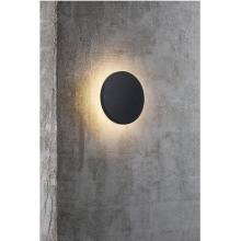Lampy ogrodowe i zewnętrzne | Kinkiet zewnętrzny Artego Round LED czarny Nordlux | Kinkiety ogrodowe
