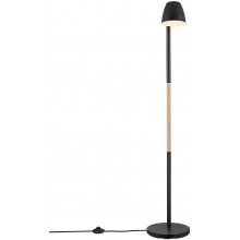 Lampa podłogowa do salonu | Lampa podłogowa skandynawska Theo czarna Nordlux