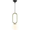 Shapes 27 brass&opal glamour glass pendant lamp DFTP