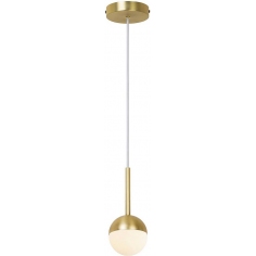 Contina 10 brass&opal glass ball pendant lamp Nordlux