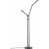 Lampa podłogowa do salonu | Lampa podłogowa podwójna Bend LED czarna Nordlux