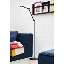 Lampa podłogowa do salonu | Lampa podłogowa nowoczesna Bend LED czarna Nordlux